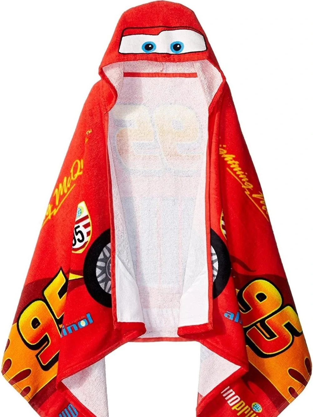 Disney Lightning McQueen Hooded Kids Towel - Picture 1 of 9